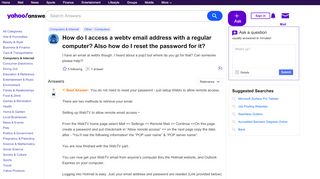 
                            6. How do I access a webtv email address with a regular ...
