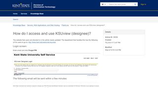 
                            6. How do I access and use KSUview (designee)?