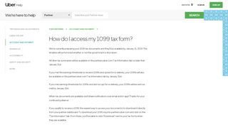 
                            4. How do I access my 1099 tax form? | Uber