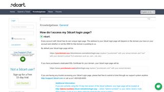 
                            4. How do I access my 3dcart login page?