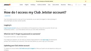 
                            3. How do I access my Club Jetstar account? | Jetstar