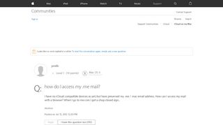 
                            10. how do I access my .me mail? - Apple Community