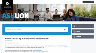 
                            10. How do I access my NUmail (student email) account ...