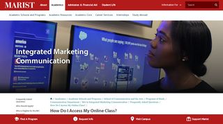 
                            3. How Do I Access My Online Class? - Marist College