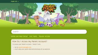 
                            6. How do I access my Parent Account? – Animal Jam Help Center