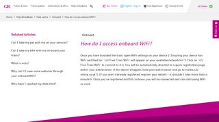 
                            1. How do I access onboard WiFi? - c2c - c2c
