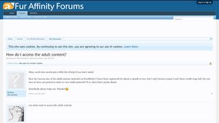 
                            2. How do I access the adult content? | Fur Affinity Forums