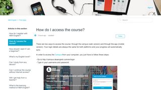 
                            4. How do I access the course? – ABA English