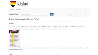 
                            3. How do I access the Funding Portal? - AskAshford