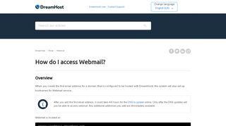 
                            6. How do I access Webmail? – DreamHost