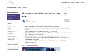
                            4. How do I activate Hallmark Movies Now on my Roku ...