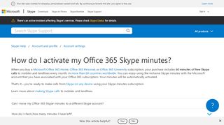 
                            9. How do I activate my Office 365 Skype minutes?