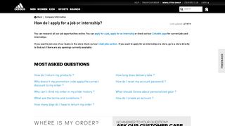 
                            6. How do I apply for a job or internship? - Adidas