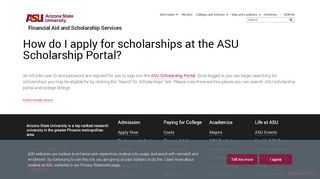 
                            4. How do I apply for scholarships at the ASU Scholarship Portal? | ASU ...