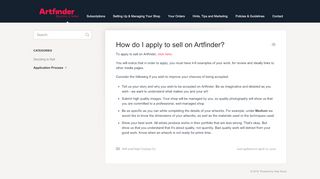 
                            4. How do I apply to sell on Artfinder? - Artfinder Seller Support