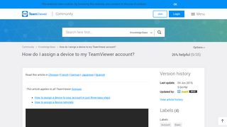 
                            6. How do I assign a device to my TeamViewer account?