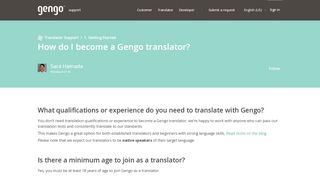 
                            8. How do I become a Gengo translator? – Support