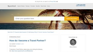 
                            4. How do I become a Travel Partner? - Squaremouth Help Center
