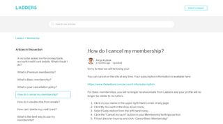 
                            8. How do I cancel my membership? – Ladders