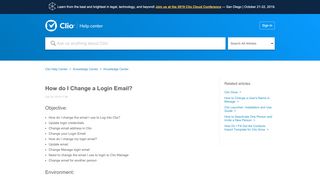 
                            9. How do I Change a Login Email? – Clio Help Center