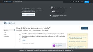 
                            4. How do I change login info on my kindle? - Ebooks Stack Exchange