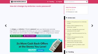 
                            5. How do I change my Actiontec router password? | AnswersDrive