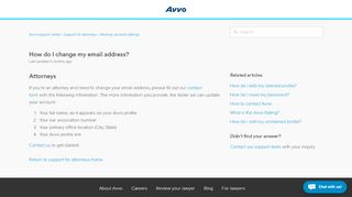 
                            5. How do I change my email address? – Avvo support center