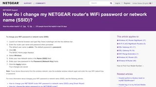 
                            8. How do I change my NETGEAR router WiFi password or network ...