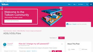 
                            9. How do I change my wifi password? - Telkom Community