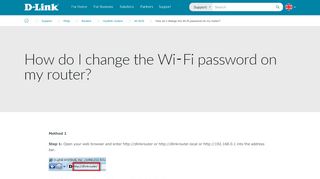
                            2. How do I change the Wi-Fi password on my router? | D-Link UK