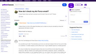 
                            9. How do I check my Air Force email? | Yahoo Answers