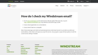 
                            7. How do I check my Windstream email? | Support | Windstream