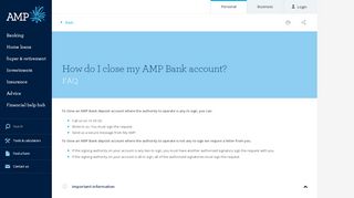 
                            4. How do I close my AMP Bank account - AMP