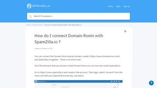 
                            5. How do I connect Domain Ronin with SpamZilla.io