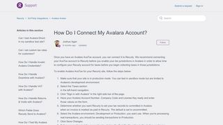 
                            6. How Do I Connect My Avalara Account? – Recurly - Recurly Support