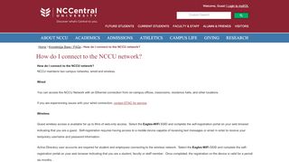 
                            1. How do I connect to the NCCU network?