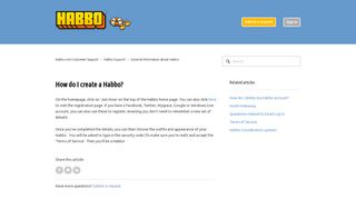 
                            4. How do I create a Habbo? – Habbo.com Customer Support