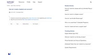 
                            2. How do I create a kaptest.com account? - Kaplan Customer ...