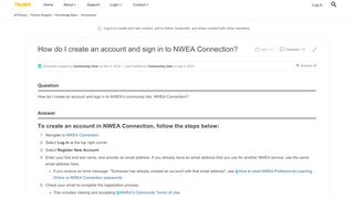 
                            8. How do I create an account and sign in to NWEA …