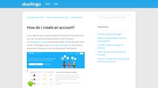 
                            3. How do I create an account? – Duolingo Help Center