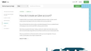 
                            8. How do I create an Uber account? | Uber