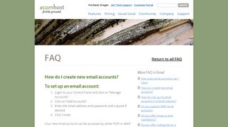 
                            3. How do I create new email accounts? - Acorn Host