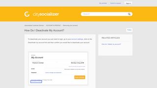 
                            6. How do I deactivate my account? – citysocializer …