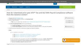 
                            7. How do I download prior year ATX™ Tax and W2/1099-Payroll ...