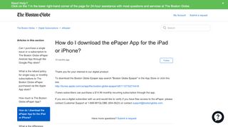 
                            2. How do I download the ePaper App for the iPad or iPhone? – The ...