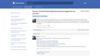 
                            4. How do i find all of the IP addresses that have ... - Facebook