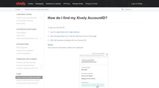 
                            6. How do I find my Xively AccountID? - …