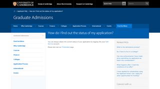 
                            5. How do I find out the status of my application? | Graduate Admissions