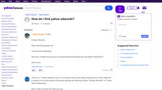 
                            6. How do i find yahoo adwords? | Yahoo Answers