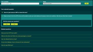
                            1. How do I get access to WiFi on board the bus? - Arriva